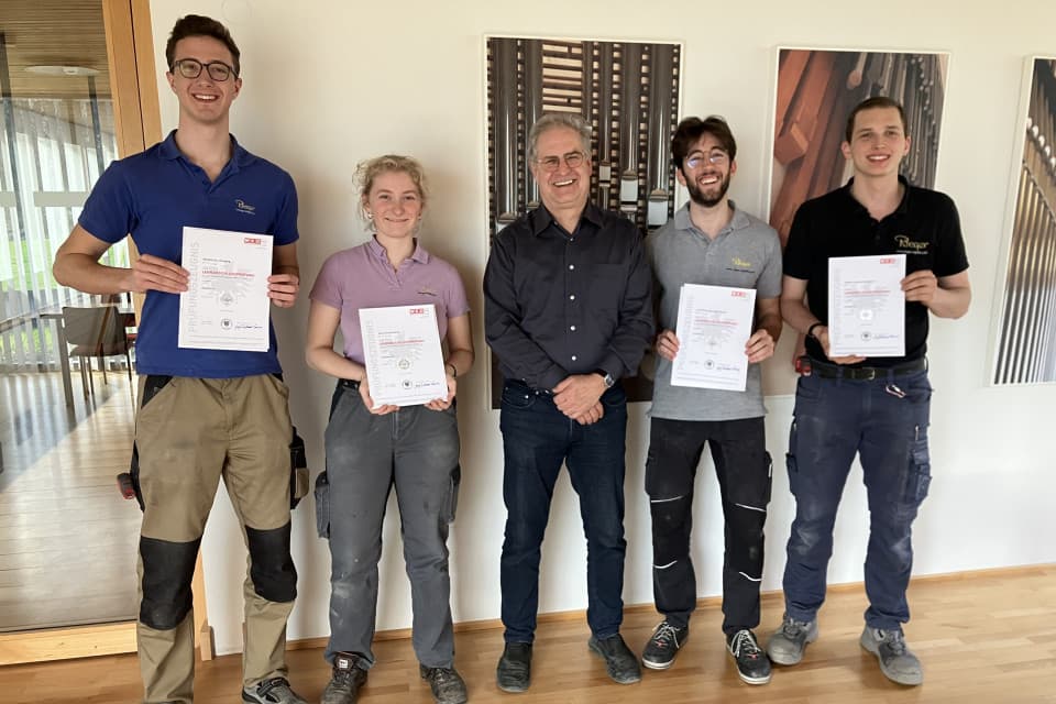Congratulations to our four new journeymen