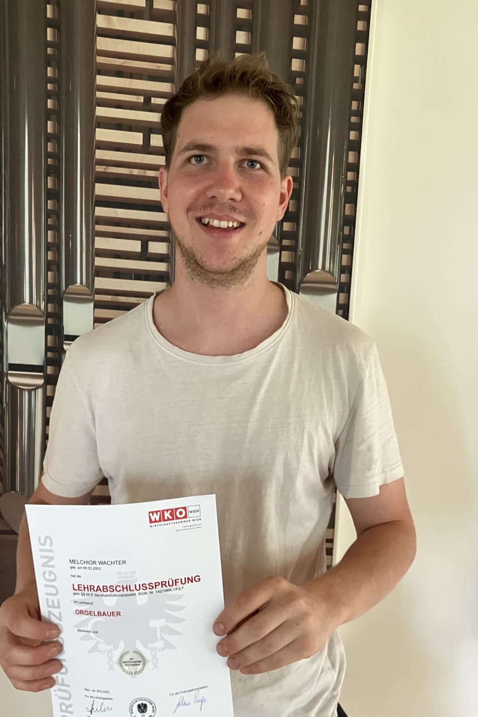 Melchior Wachter receives award